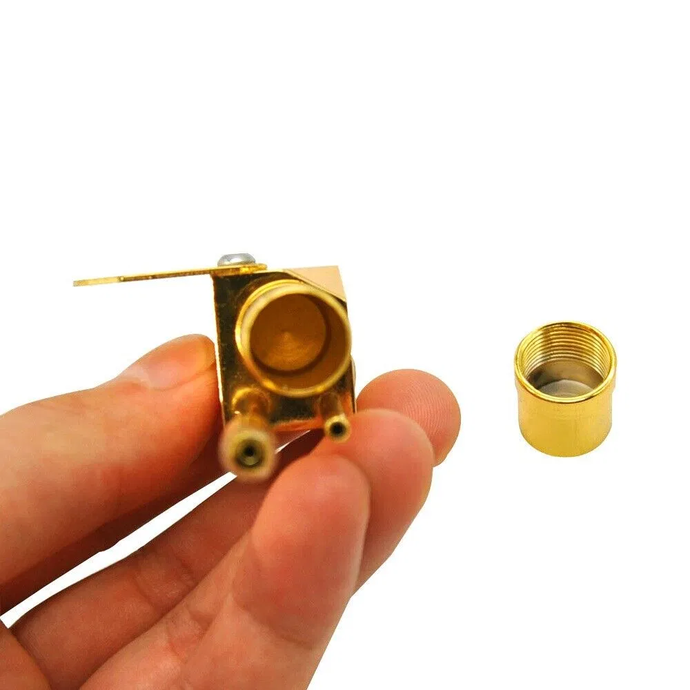 Brass Tobacco Smoking Pipe w/ Stash Storage Cylinder Chamber Metal w/ Lid Bowl photo 6