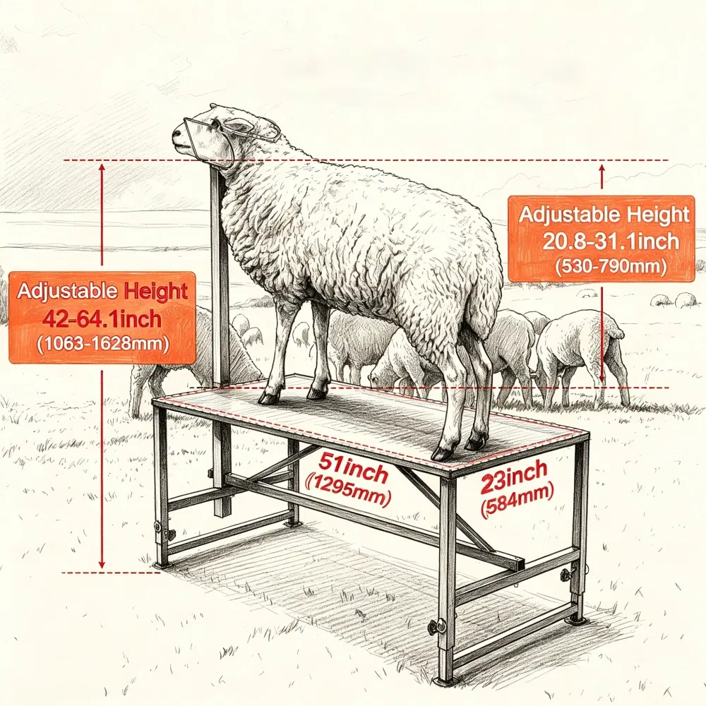 Livestock Stand with Adjustable Height and Metal photo 5