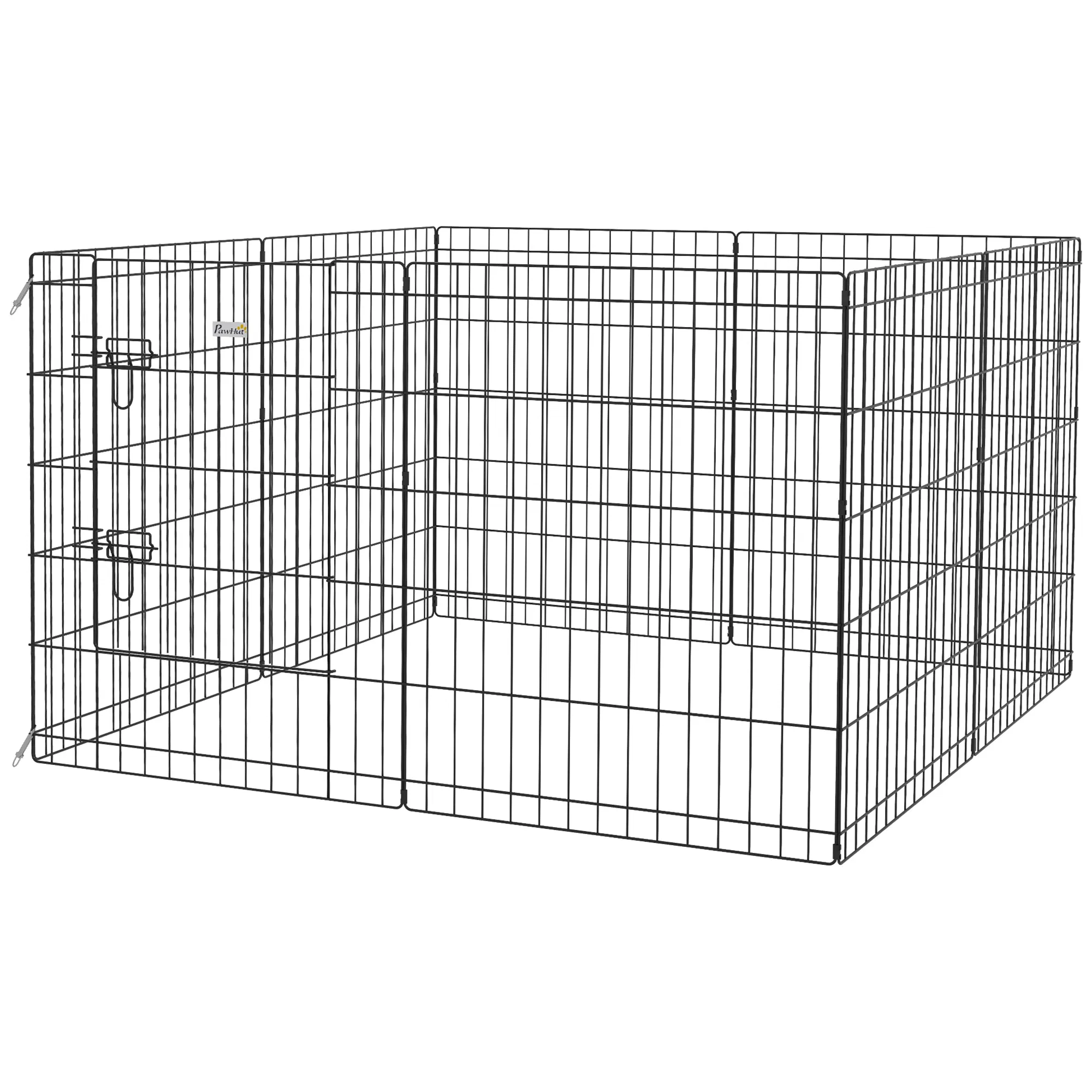 30inch Foldable Metal Exercise Pet Playpen Yard Dog Puppy Kennel Cage 8 Panel photo 1