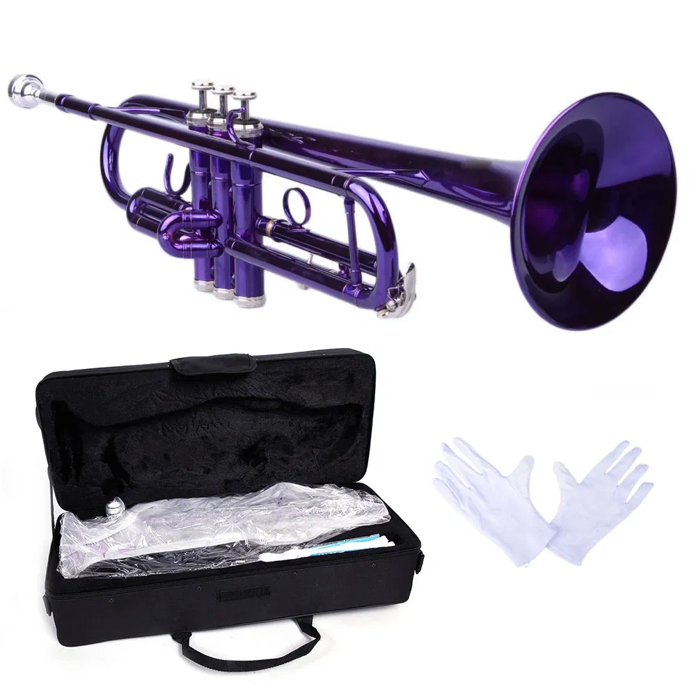 Brass B Flat Trumpet Violet photo 1