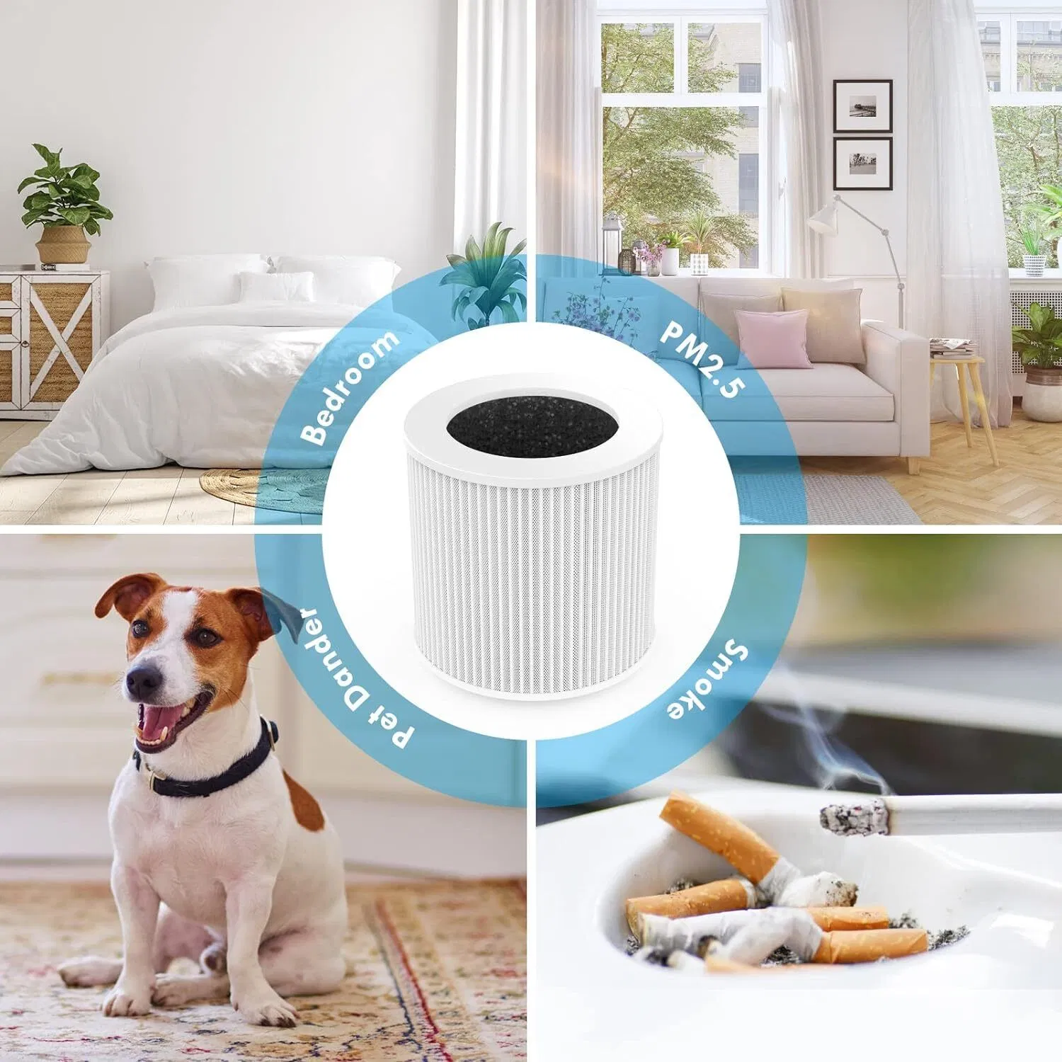2Pack Air Purifier A1 Replacement Filter H13 True HEPA Air Cleaner Filter(Ships from FBA warehouse, prohibited by Amazon) photo 2