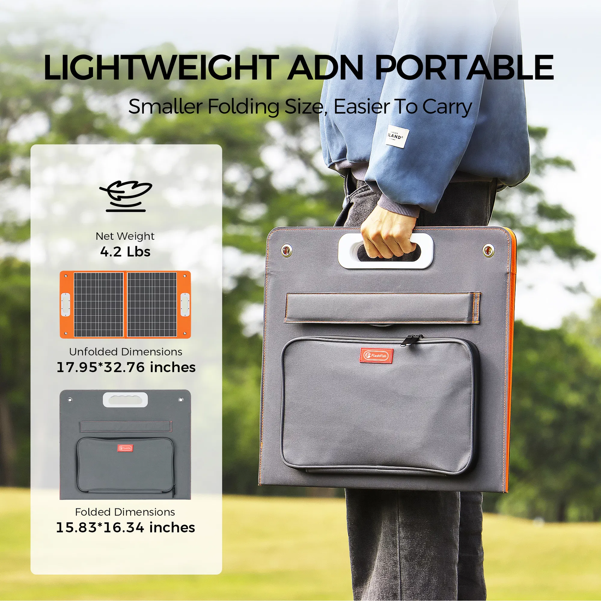Flashfish P66A 200W Solar Generator &Foldable Solar Panel, Portable Power Station Battery Pack with AC/USB/DC Output, 144.3Wh with Multiple Adapters for Camping, Gift Home Emergency and Outdoor Travel photo 2