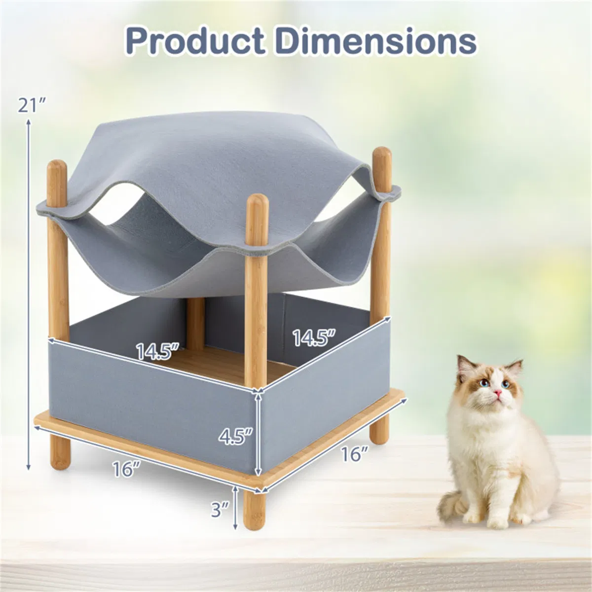 2-Tier Cat Condo with Hammock photo 4