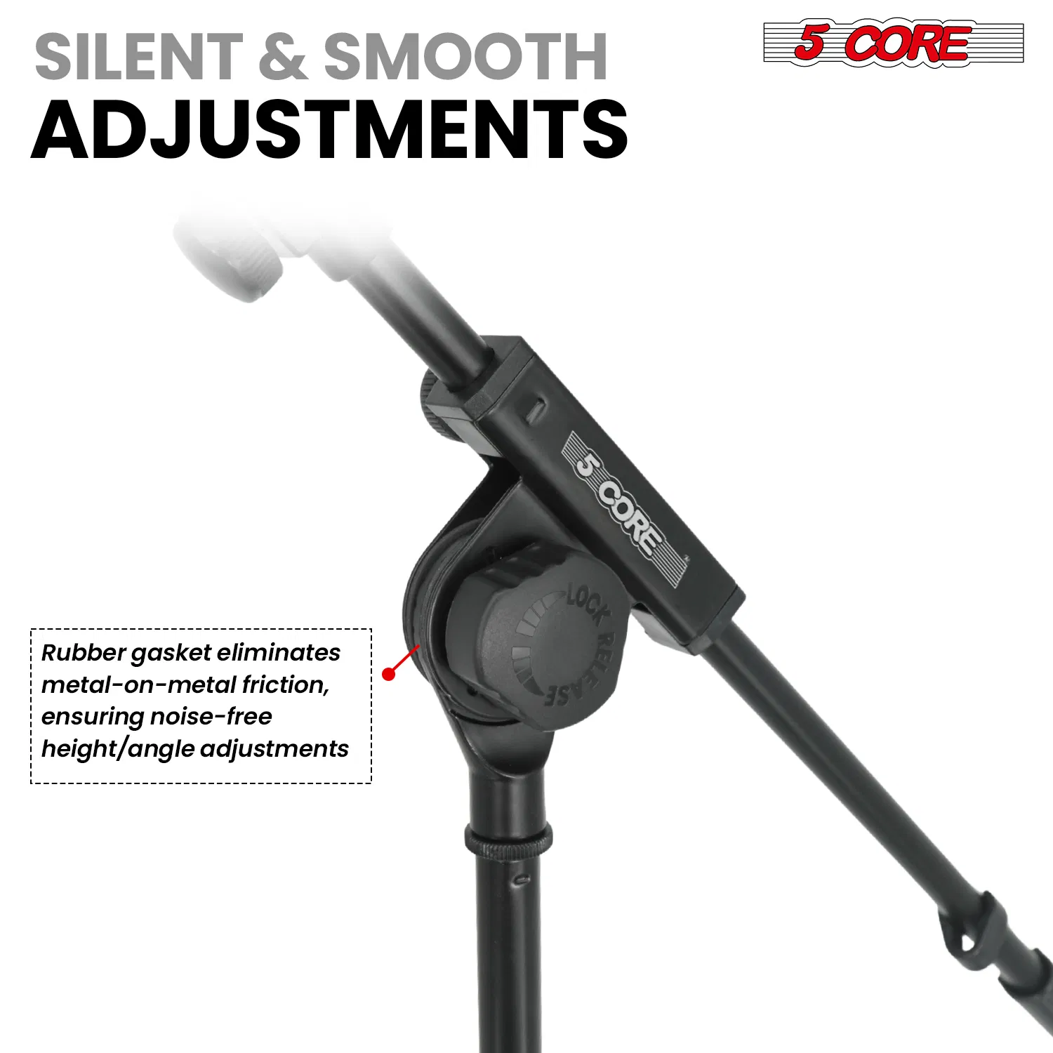 5Core Microphone Stand 1PC/2Pcs Floor Adjustable 82" w Telescoping Boom Arm photo 8