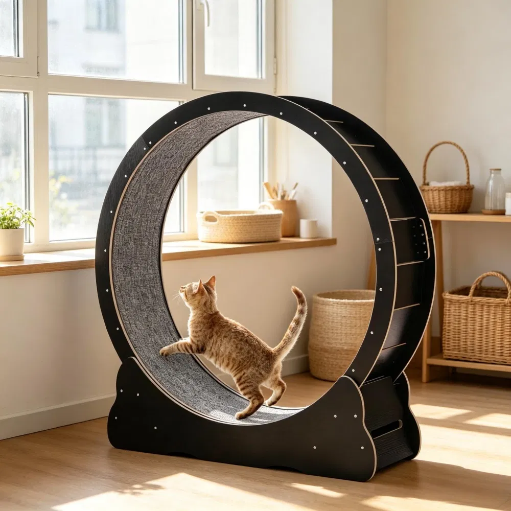 Wooden Cat Exercise Wheel photo 5