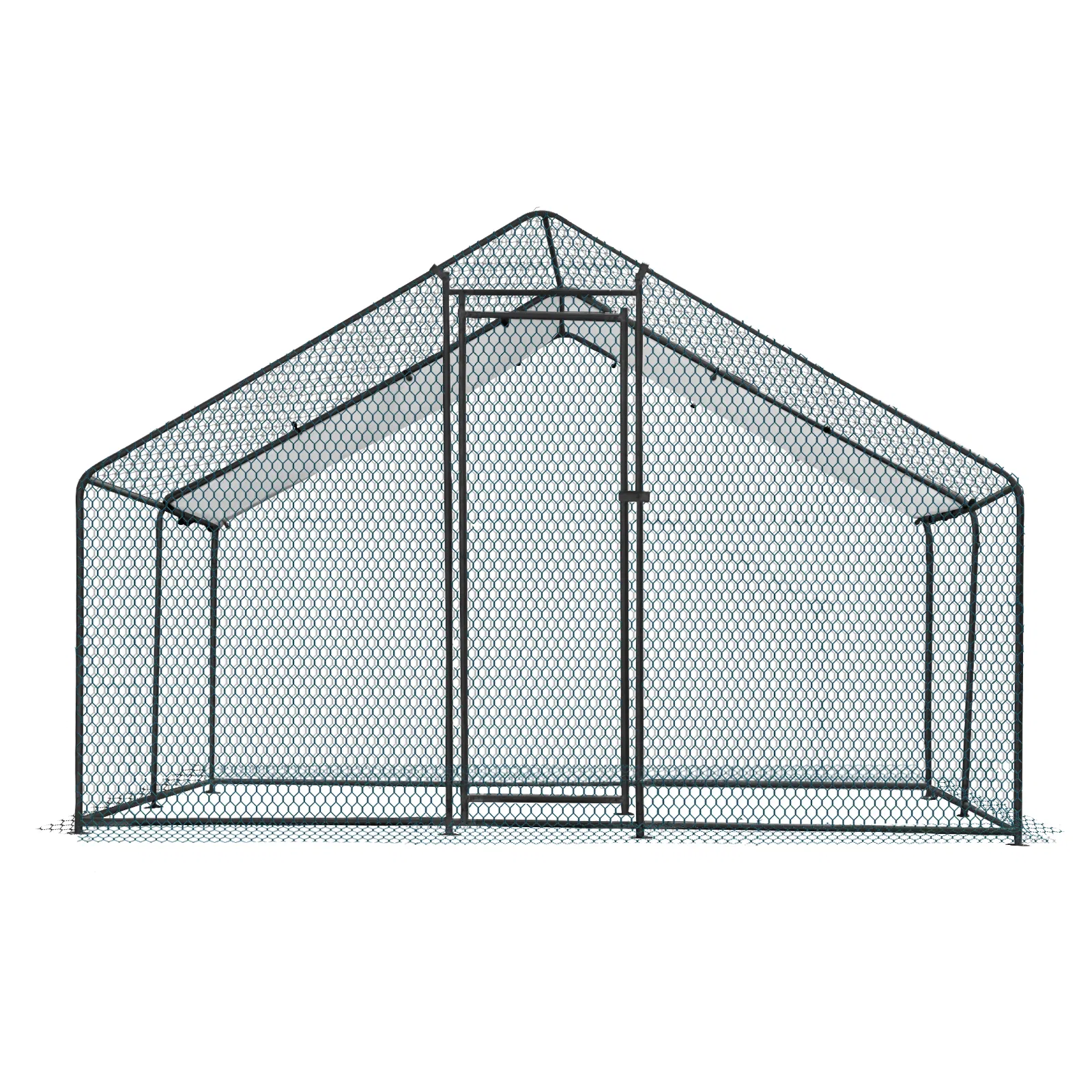 13 x 10 ft Large Metal Chicken Coop, Walk-in Poultry Cage Chicken Hen Run House with Waterproof Cover, Rabbits Cats Dogs Farm Pen for Outdoor Backyard Farm Garden photo 6