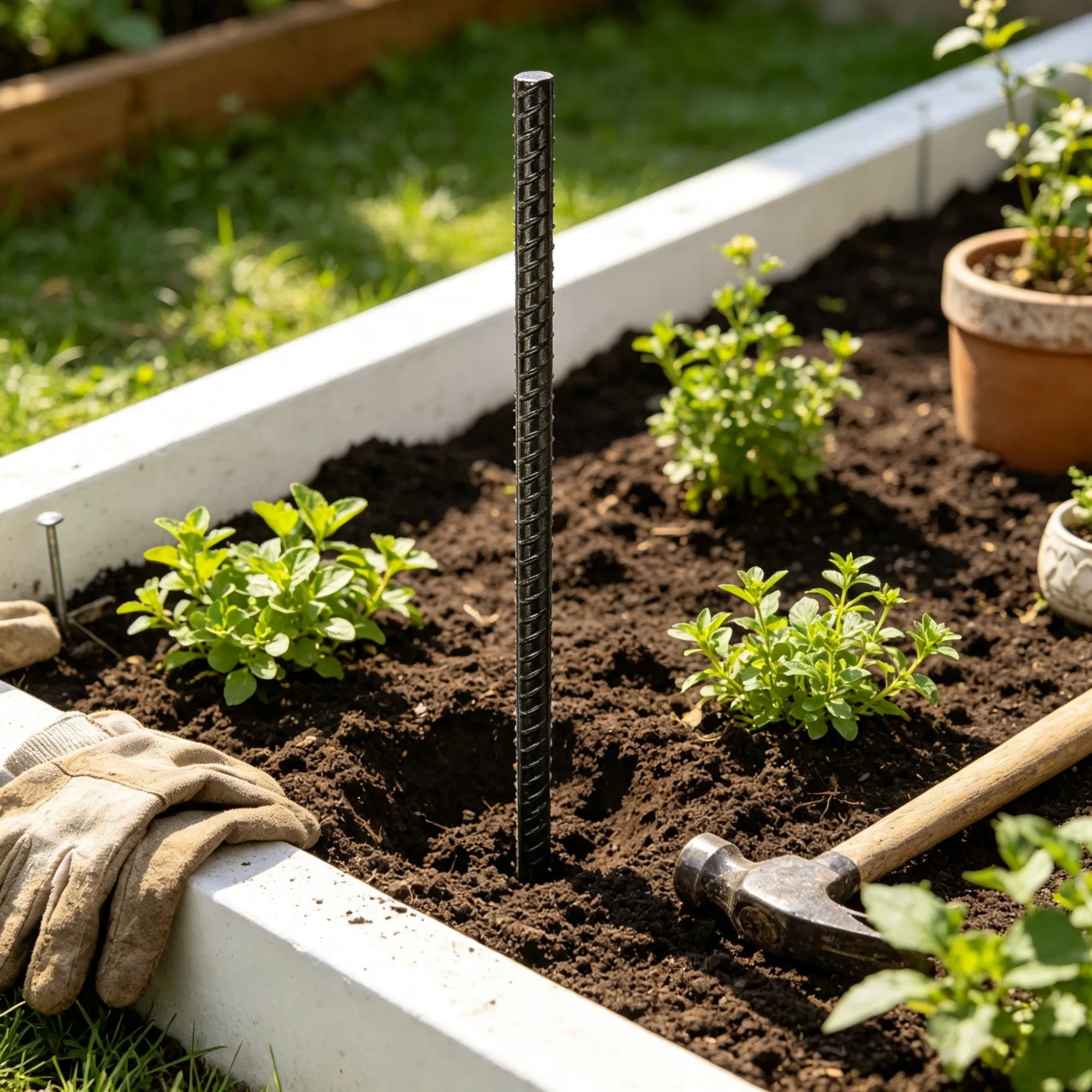 16-Pack 16" Rebar Stakes, Heavy-Duty Ground Anchors for Fencing, Gardening & Camping Tents photo 2