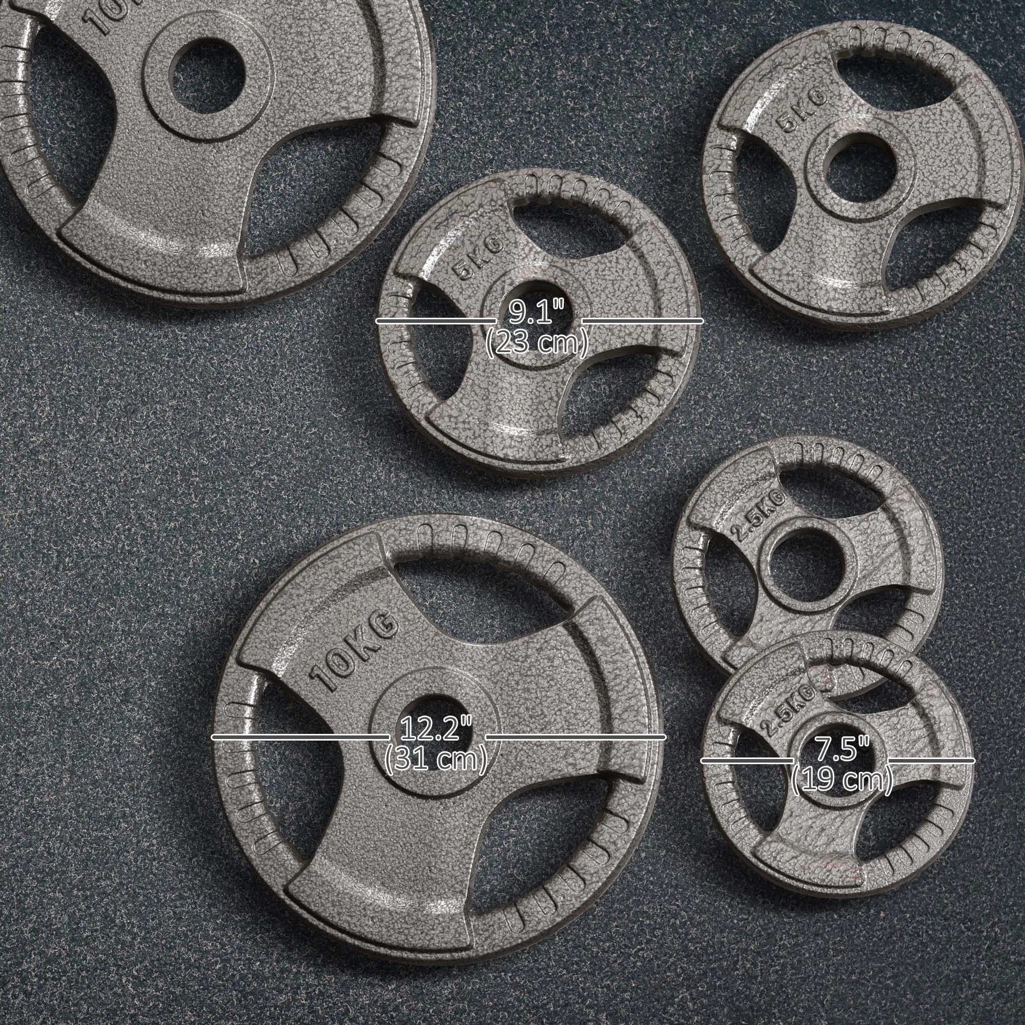 6 PCS Weight Plates Grip Plate Sets for Strength and Crossfit and Weightlifting Training, Barbell Weight Set for Home, 77 Lbs Total photo 3