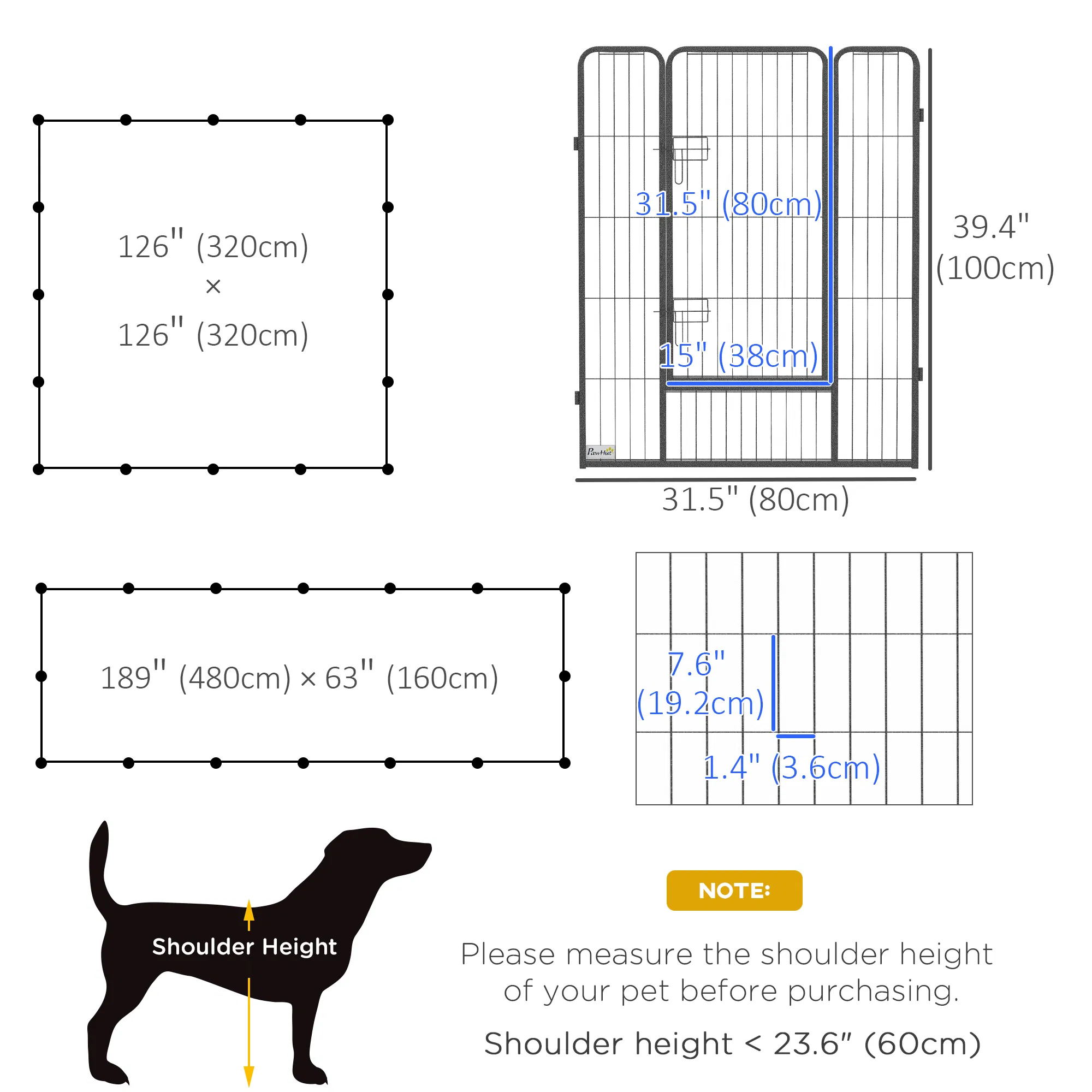 16 Panel 39" Height Heavy Duty Dog Playpen for Small Medium Large Dogs, Grey photo 5