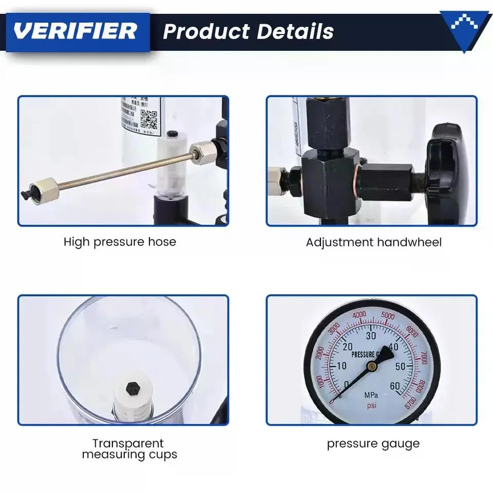 Professional Diesel Injector Tester – 9000 PSI Dual-Scale Gauge, 0-60MPa, Nozzle Repair Tool for Auto Tractor Truck Engine photo 6