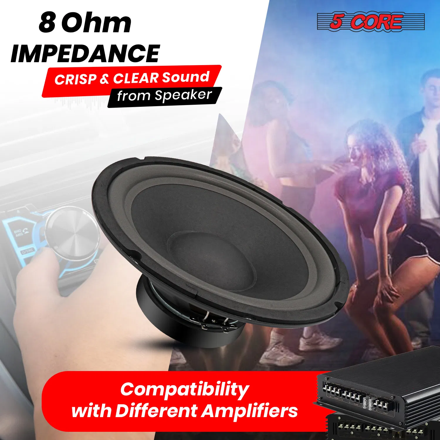 5Core 10 inch Subwoofer Speaker 600W Peak 8Ohm PA DJ Replacement Sub Woofers photo 7