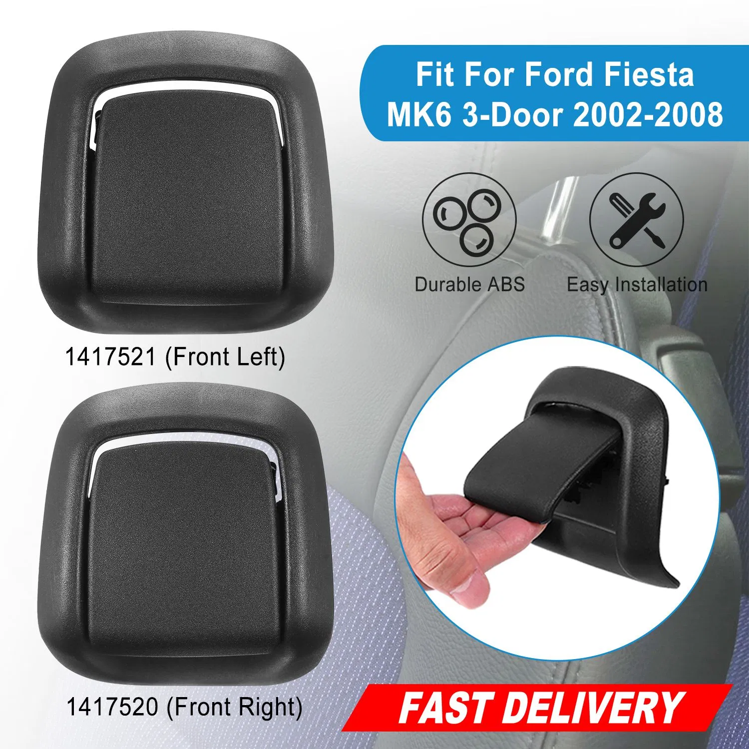 1 Pair Car Seat Release Handles for Ford Fiesta MK6 2002-2008 Auto Seat Recliner Handles Front Left & Right Fitting photo 6