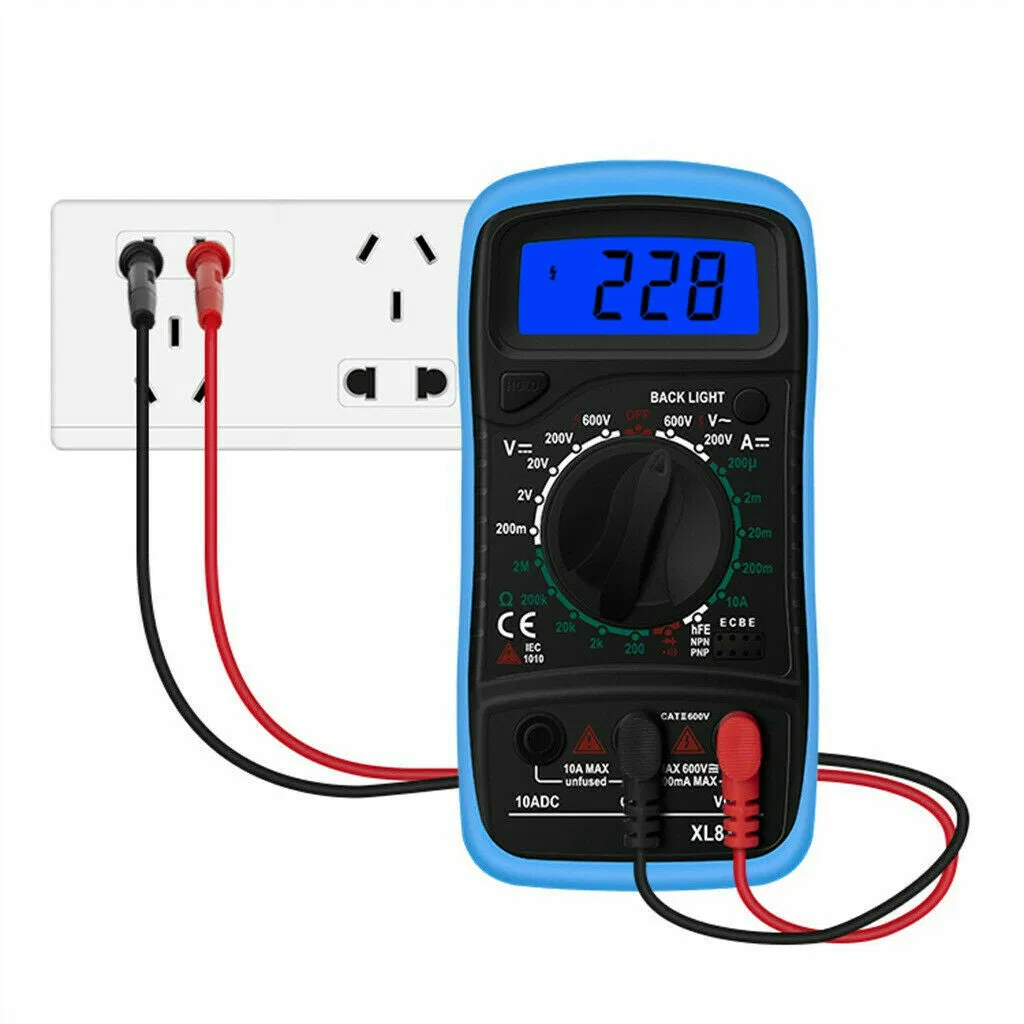 Digital Multimeter AC DC Voltmeter Ammeter Ohmmeter Volt Tester Meter XL830L USA photo 2