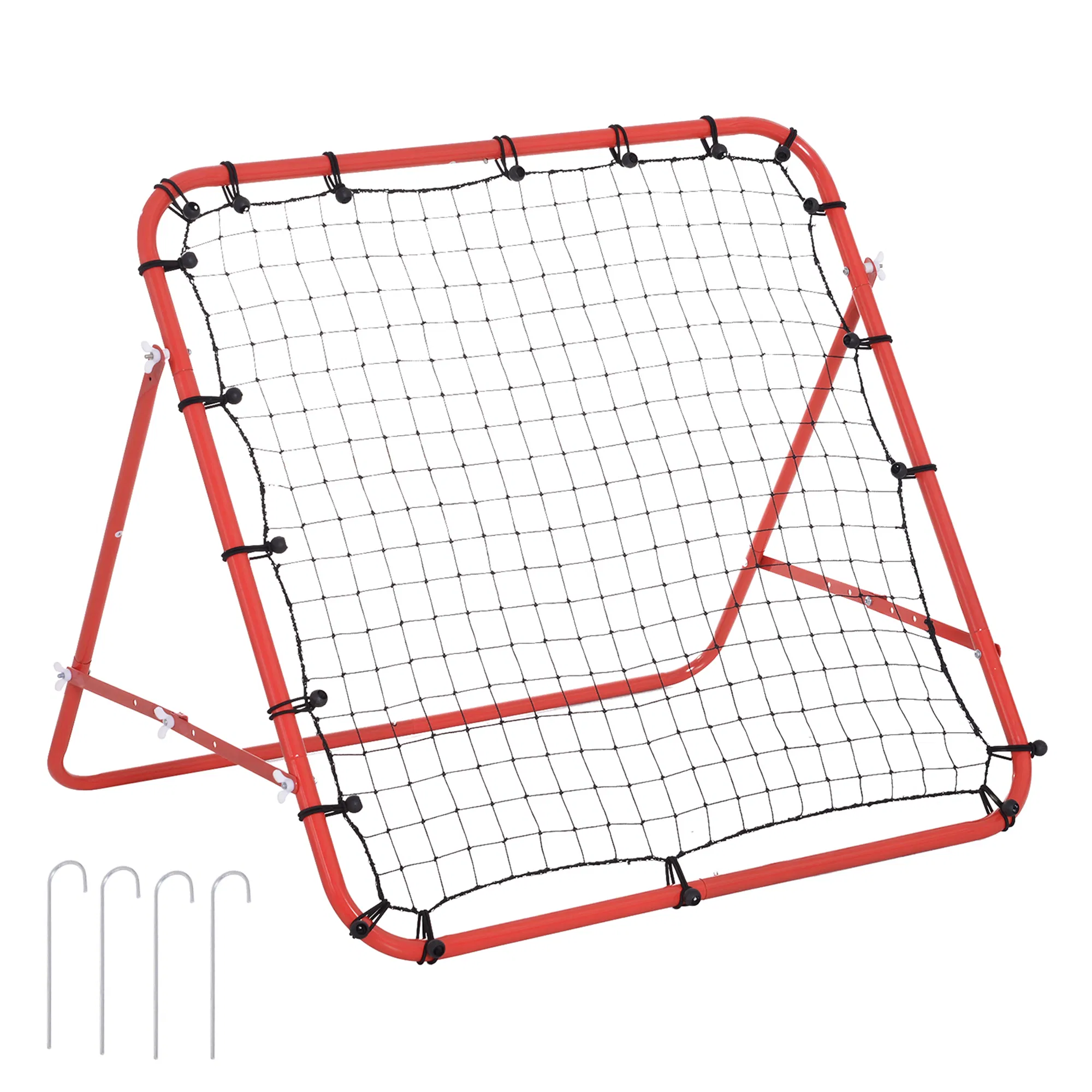 Volleyball Rebounder Net Football Training Aid Kickback Target Play Red photo 1