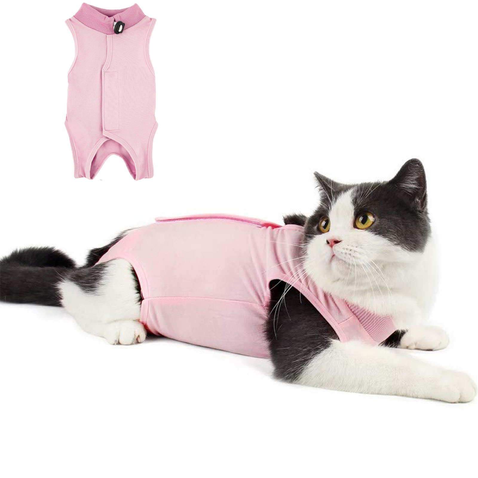 Cat Recovery Suit Cat Onesie For Cats After Surgery For Abdominal Wounds  Cat Onesie For Cats After Surgery Female, Kitten Recovery Suit, Soft E-Collar  After Spay Bodysuit Anti Licking photo 1