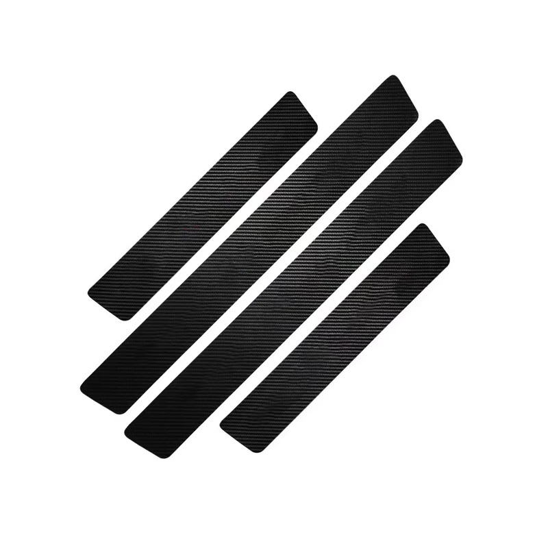 Carbon Car Door Sills Protector, Car Door Threshold Protection, Automotive Door Entry Guard 4 Pcs Universal Rubber Scratch Resistant Exterior Accessories photo 1