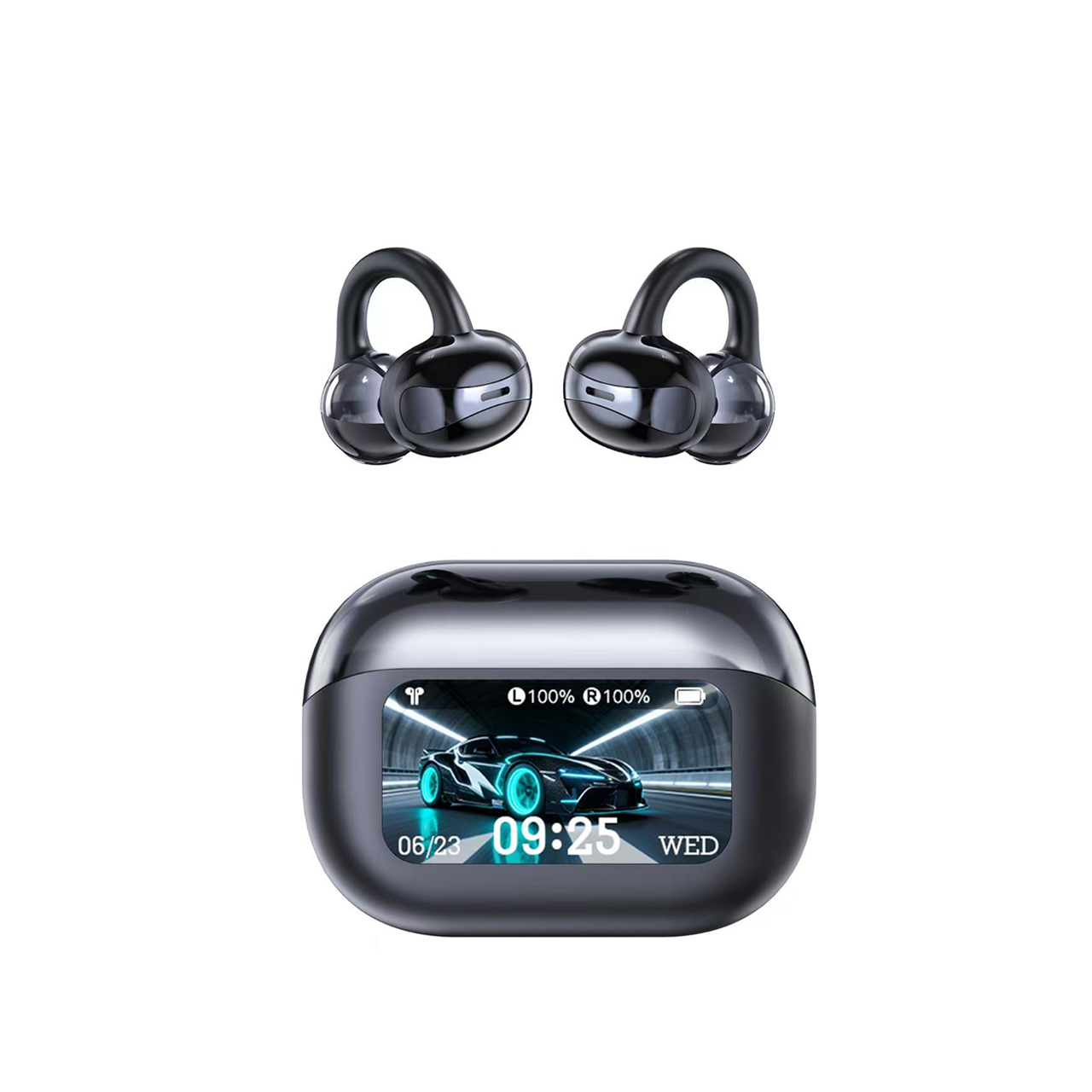 KP-112 Best-selling Wireless Bluetooth Ear-Clip Headphones AI Translation Music Gaming Low Latency In Stock photo 3