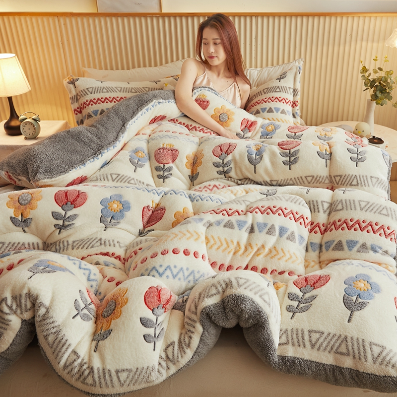 1PC Thick Winter Comforter, Soft Warm Fluffy Bedding Quilt For Bedroom All Season Use photo 7