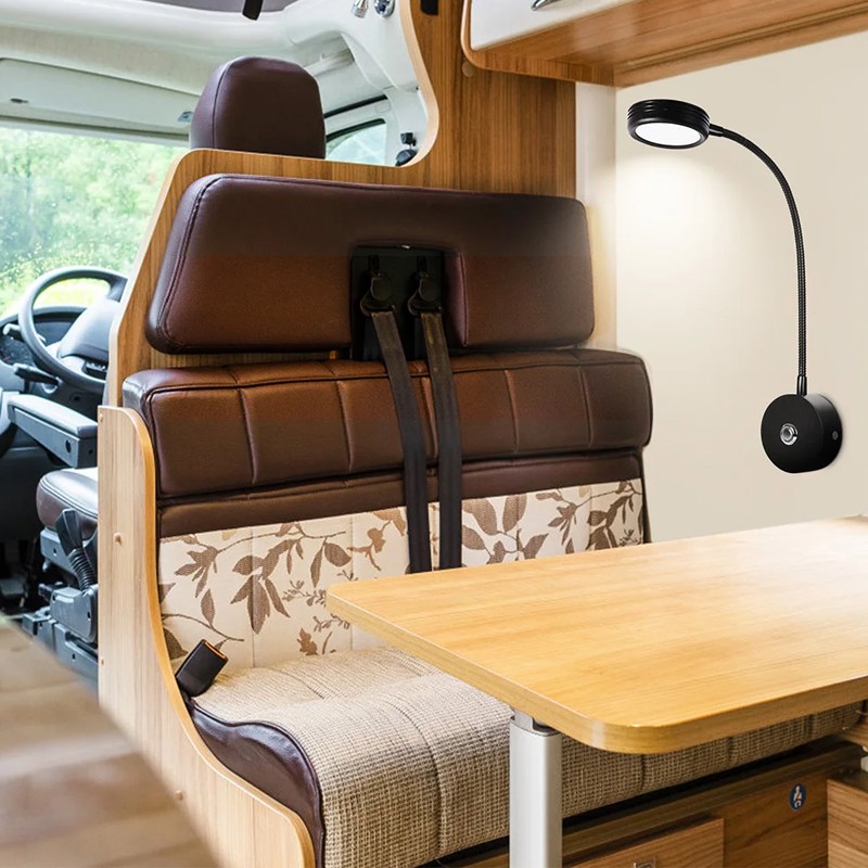 12V LED Touch Dimmable USB Spot Reading Light Motorhome Campervan Caravan Boat photo 3