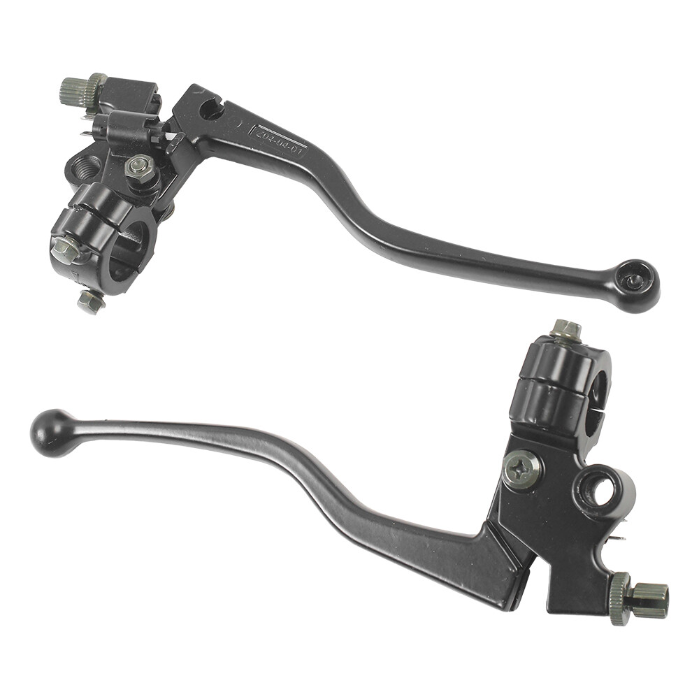 For H Onda CG125 Motorcycle Brake & Clutch Lever Assembly Universal Long Black photo 4