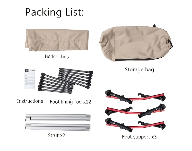Camping Cot Portable Folding Bed Ultralight Aluminum Alloy Sleep Collapsible Tent Bed With Backpack For Outdoor Indoor Hiking Travel Office Rest photo 5