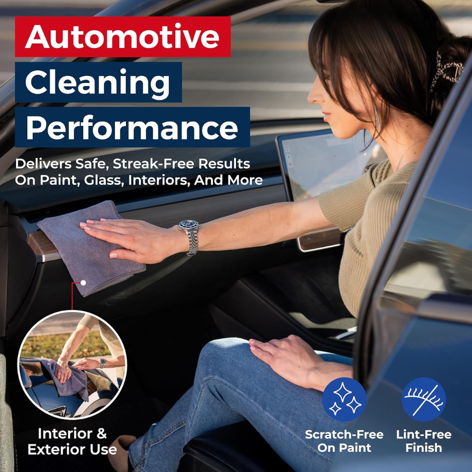 Microfiber Cleaning Cloth 8Pcs 12.5x12.5 Inch Ultra Absorbent Car Cleaning Towel Reusable Washable Cloth For Car, Glass, Mirror And Home photo 3