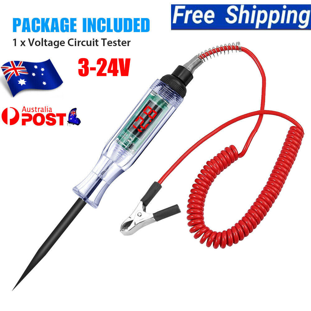 6V 12V 24V Auto Car Electrical Circuit Voltage Tester Led Light Test Probe Pen photo 1