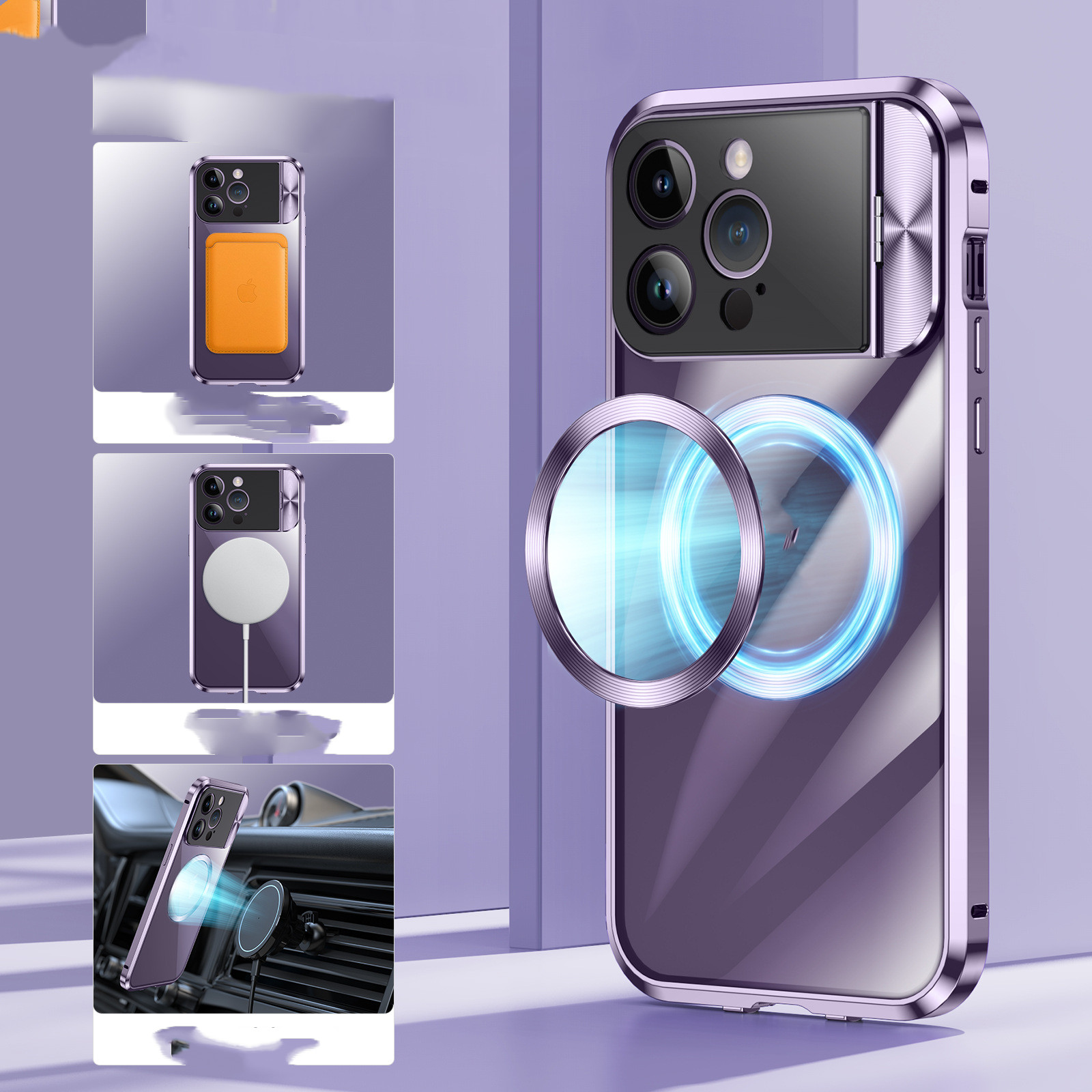 Metal Frame Phone Case Backboard Single-sided Large Window Bracket Suitable photo 1