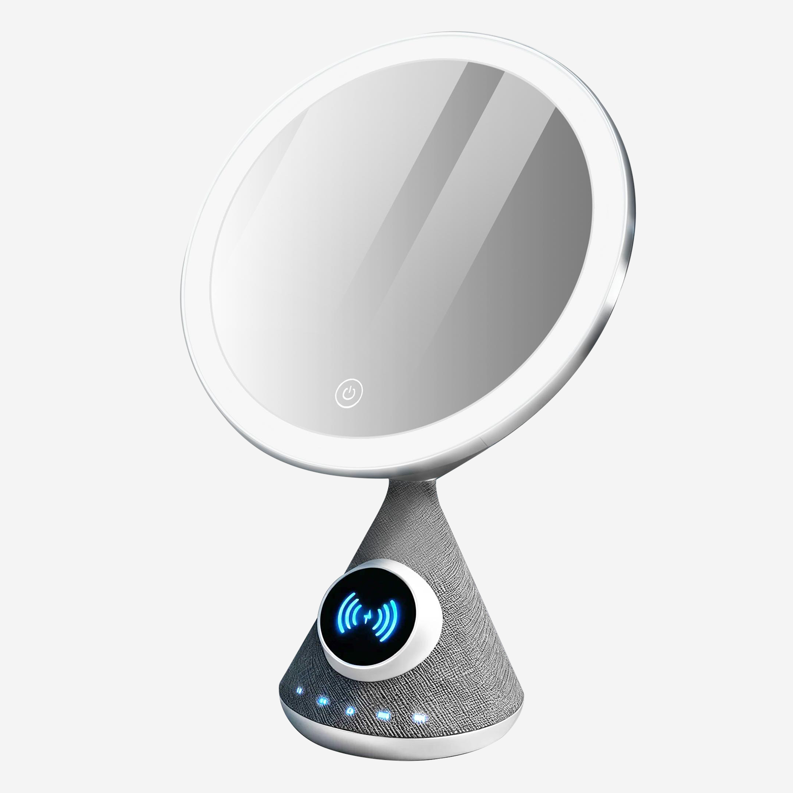 KP-855 Best-selling Wireless Bluetooth Speaker Makeup Mirror With Magnetic Charging Stand Adjustable Long Battery Life Factory Stock Available photo 1