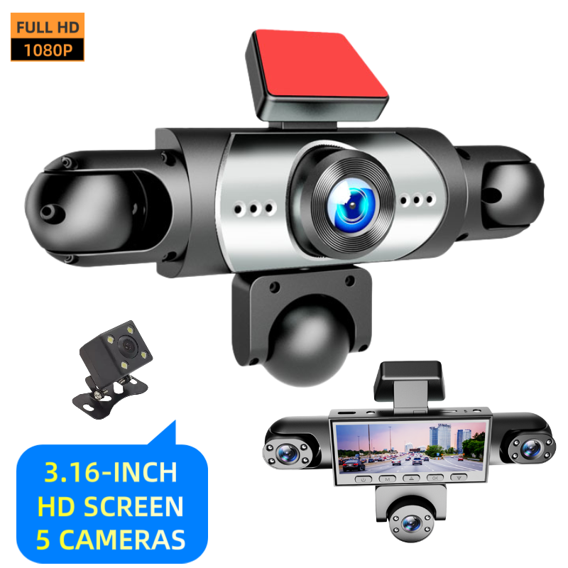 Five Camera Driving Recorder, 1080P High-definition Night Vision, Mobile App For Viewing Videos photo 6