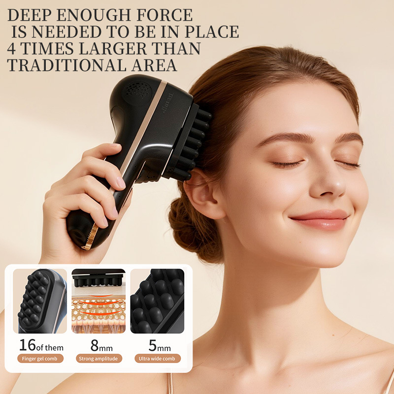 Multifunctional Electric Head Massage Comb & Cordless Hair Straightener With Red Light, Hair Care & Scalp Nourishing Head Massager, 3 Colors Available photo 7