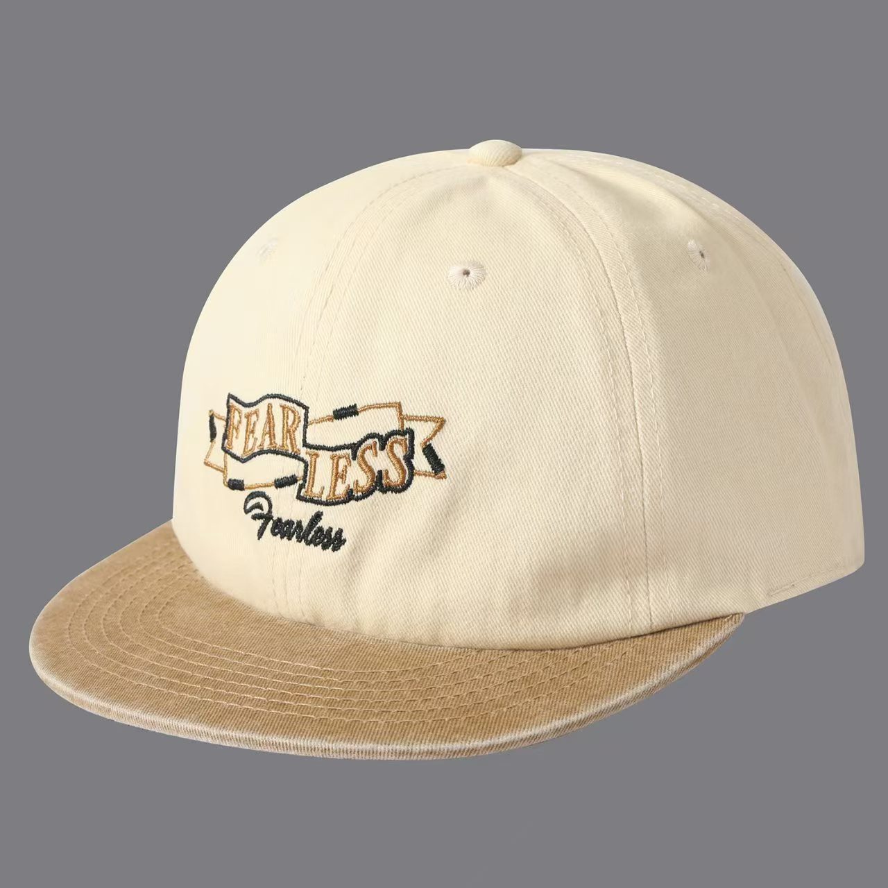 Street Casual Vintage Distressed Multi-color Brimmed Embroidered Letter Flat-brim Baseball Cap For Men And Women, Suitable For Commuting And Daily Outings. photo 2