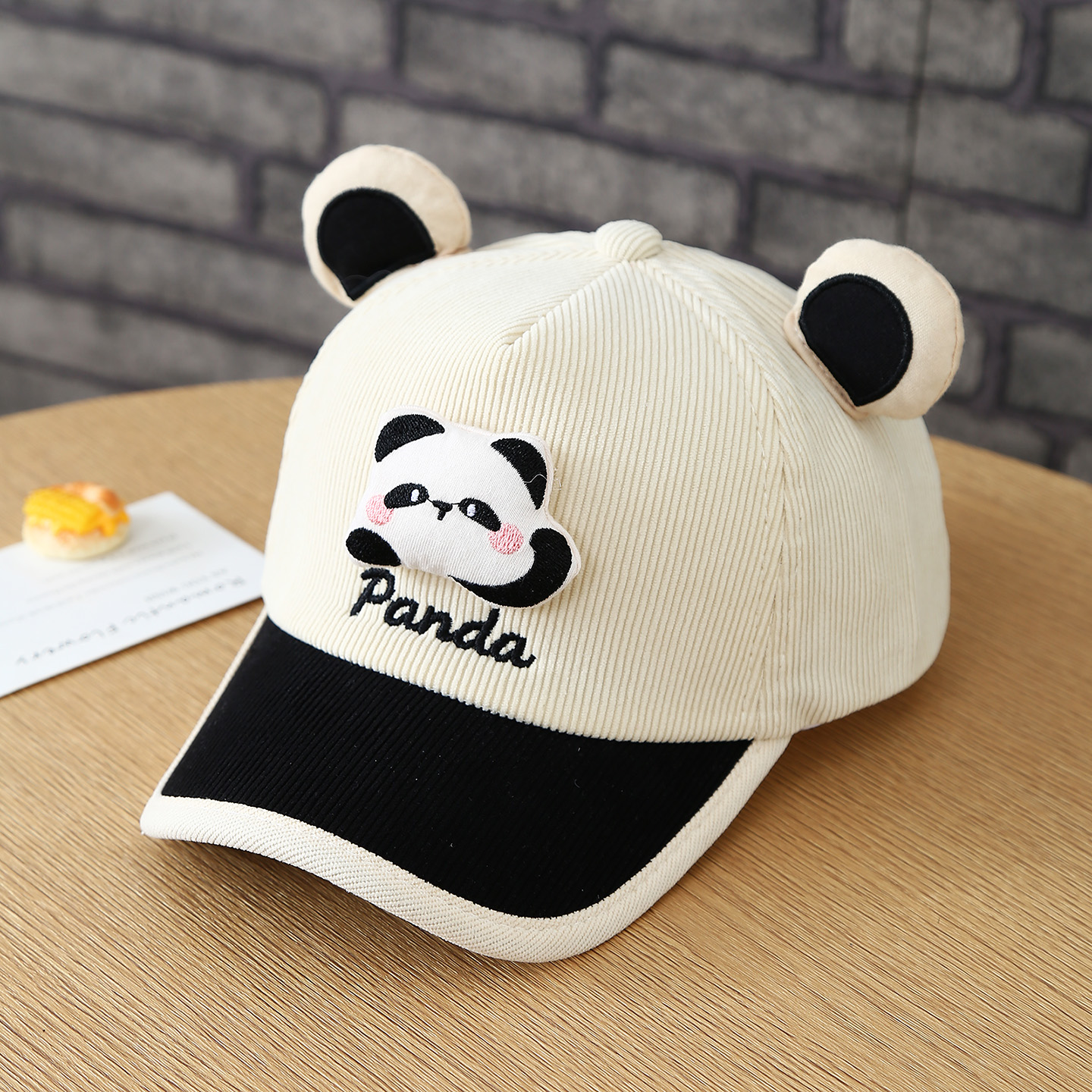 The Autumn Baby Children's Cute Animal Three-dimensional Ear Corduroy Baseball Cap Is Suitable For Daily Outings And Shopping Trips. photo 2
