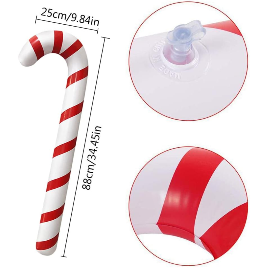 2pcs Inflatable Candy Canes Balloons For Christmas Candy Cane Decorations photo 6