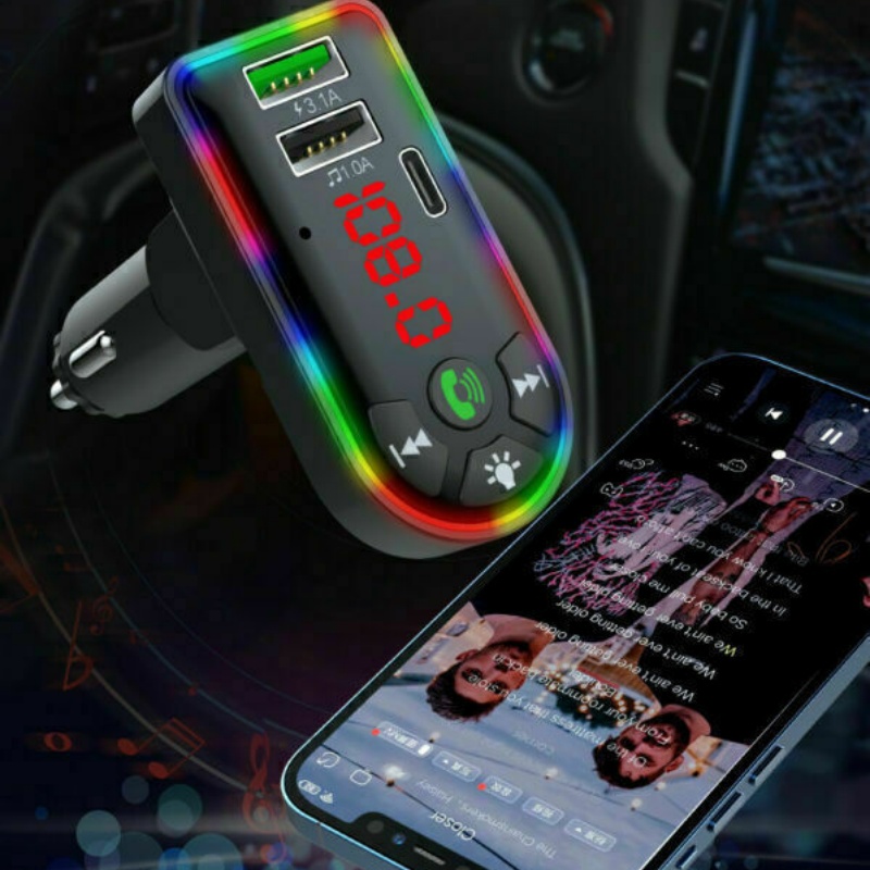 Car Bluetooth 5.0 MP3 Player FM Transmitter Radio 3.1A Fast Charger Adapter Lots photo 1