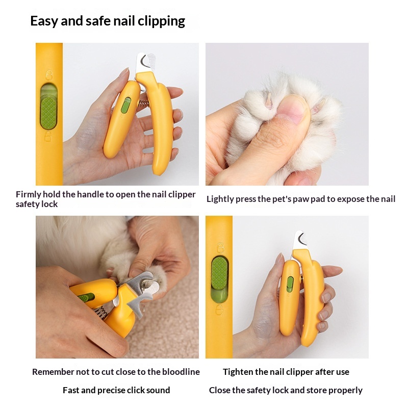 Pet Nail Clippers Cat Nail Clippers Dog Nail Clippers LED Blood Line Pet Nail Grinder Cross-border One-piece Delivery photo 2