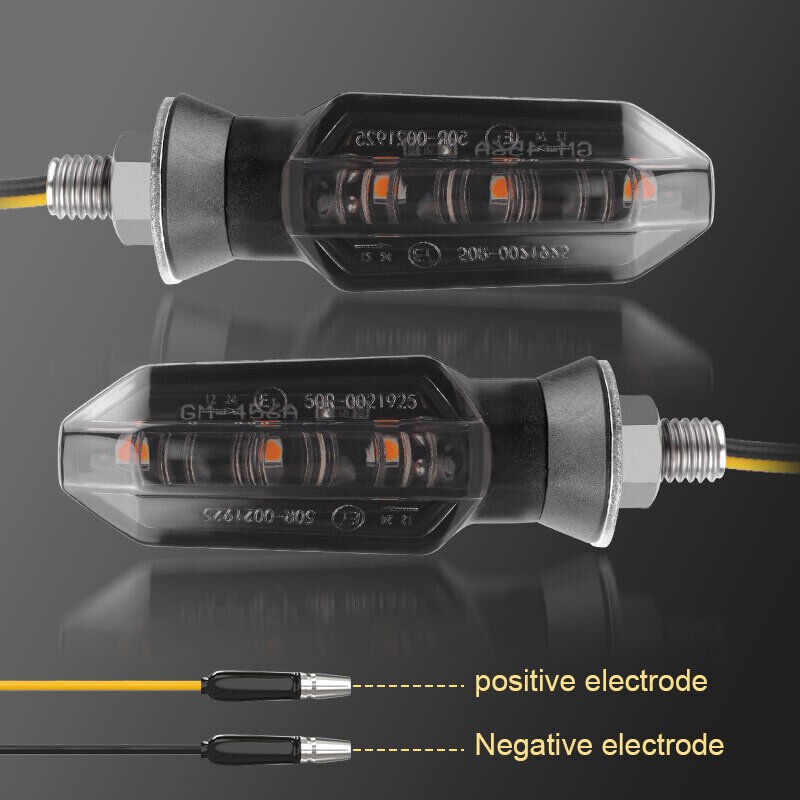2Pcs Motorcycle Motorbike Turn Signal Lights Indicators Lamp Amber Mini LED 12V photo 8