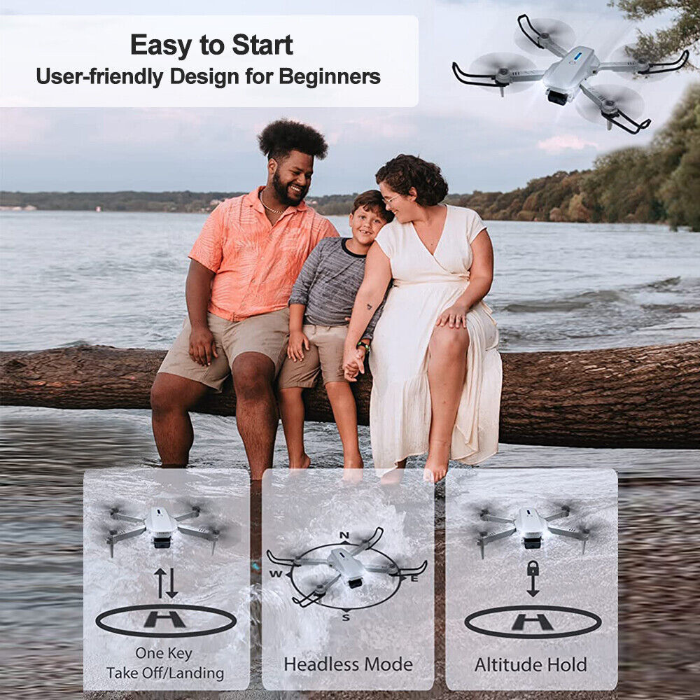 3 Batteries Pro Drone 4K Selfie Camera Wifi Fpv Foldable Rc Quadcopter photo 7