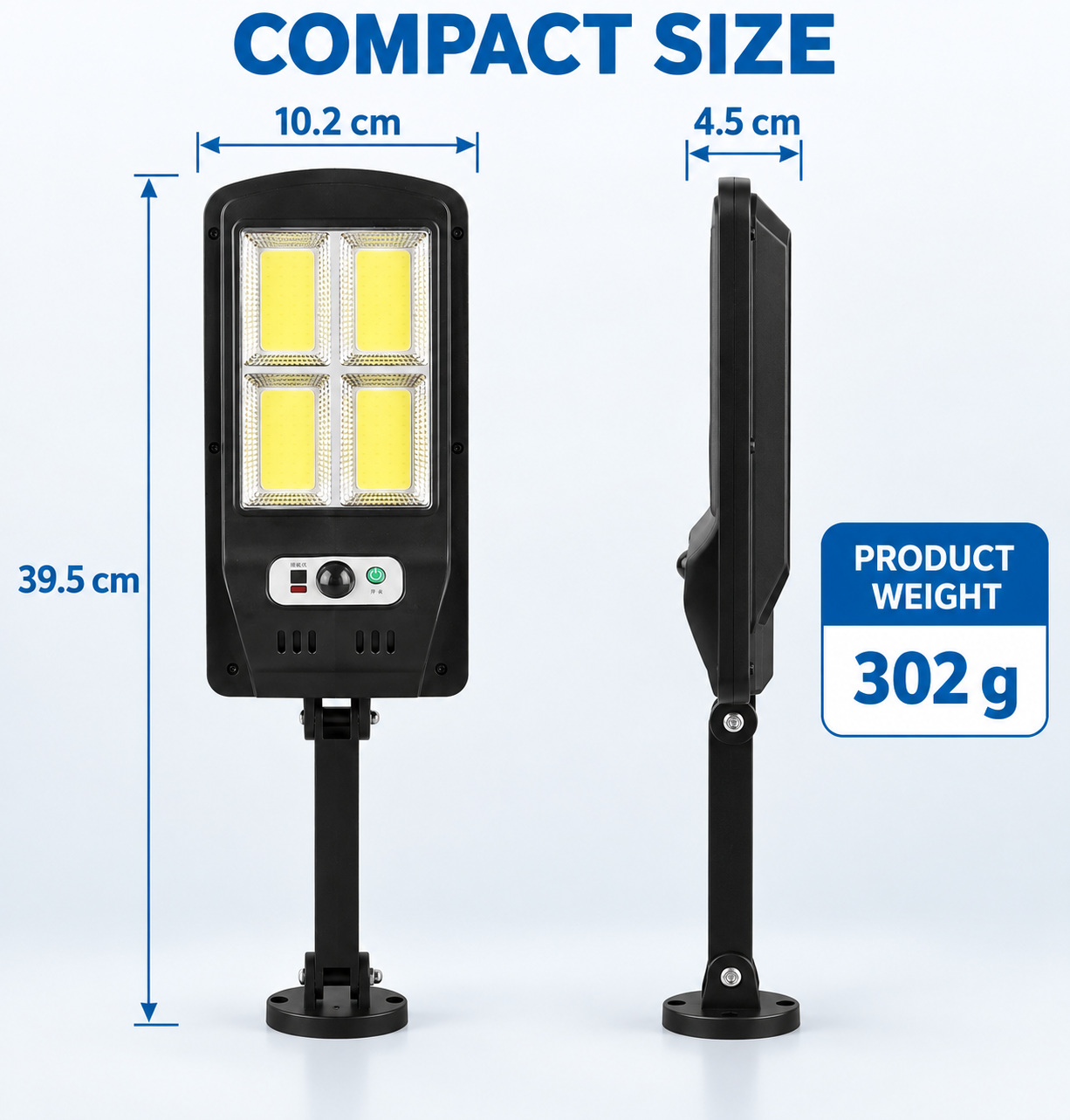 Solar Powered Rechargeable Motion Sensor Waterproof LED Work Light 30W 1500mAh For W756 4 Remote photo 8