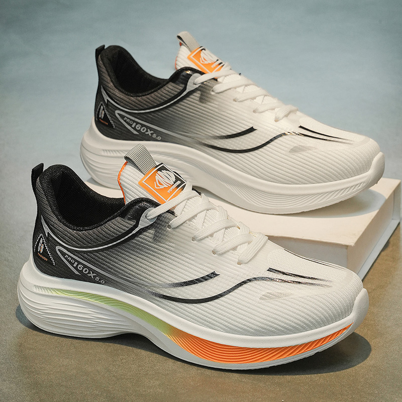 Summer Men Fly Knit Mesh Dad Sneakers, Breathable Non-Slip Soft Sole Casual Running Shoes photo 2