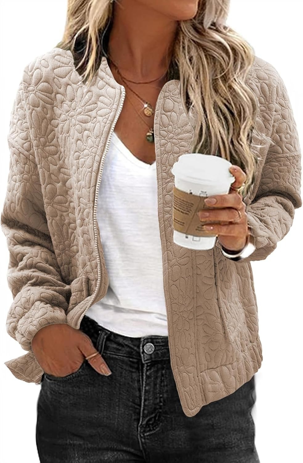 2026 Fall Winter New Arrival Hotselling Women's SolidTexturedCasualOpenFront Cardigan Coat photo 2
