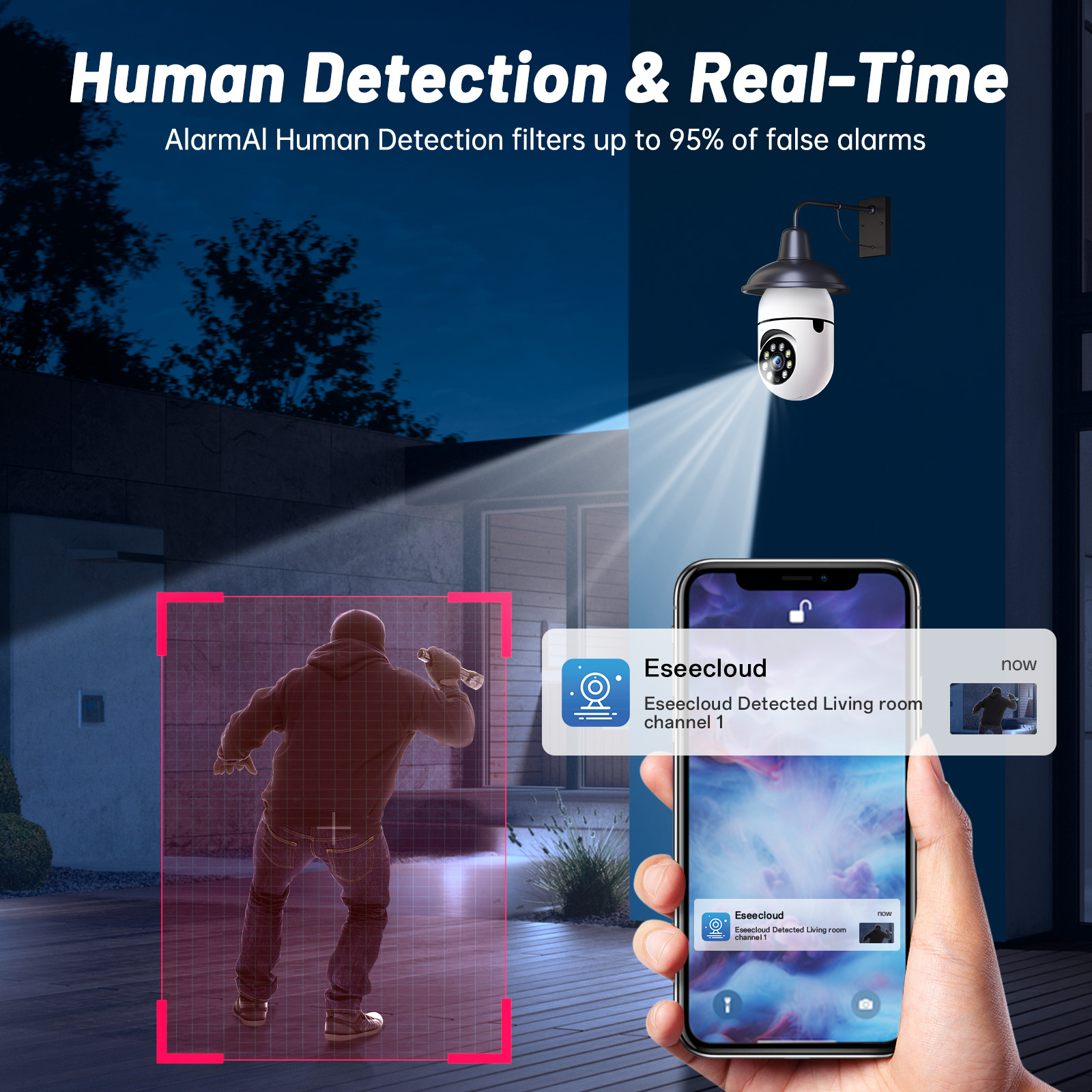 WiFi Indoor E27 Network Security Camera 2K Light Bulb Colorful Smart Home Full HD IP Camera 2pcs Set Camera photo 5