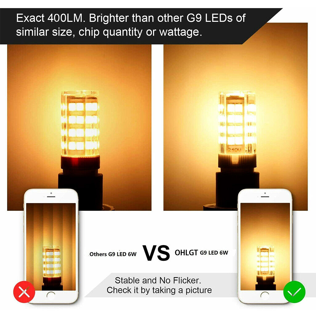 10 X G9 LED BULB 5W COOL WHITE CAPSULE LAMP REPLACE 40W HALOGEN LIGHT BULBS 230V photo 8