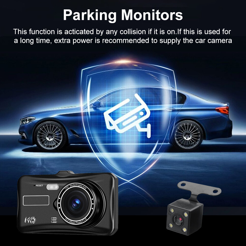 1080P Car Dash Camera Video DVR Recorder Front And Rear Night Vision Dual Cam photo 4