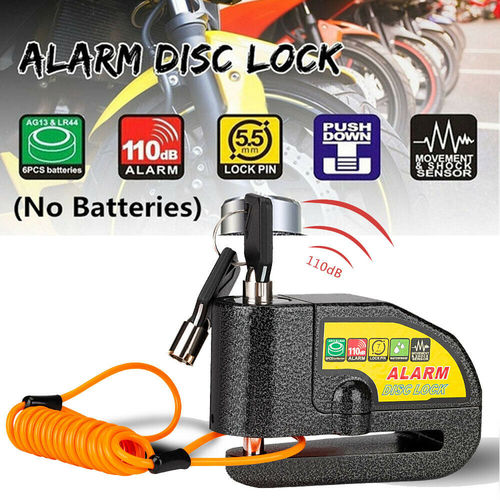 Motorcycle Alarm Disc Lock Brake Handlebar Throttle Grip Lock Bike Security photo 1