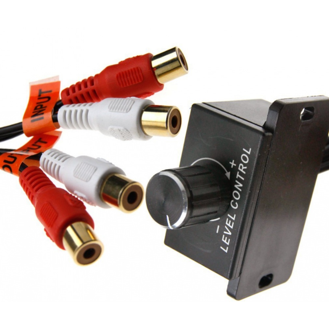 Car Amplifier Volume Adjustment Potentiometer, 2 RCA Male Female RCA Jack Input Output Car Audio Potentiometer photo 4