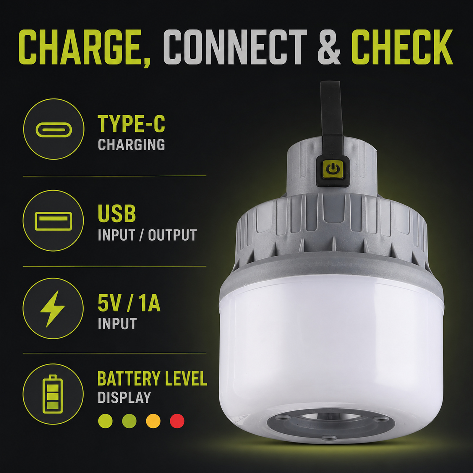 D42 2 LED Work Light 5W Type C 1800mAh For Auto Repair Workshop Factory Supply photo 6