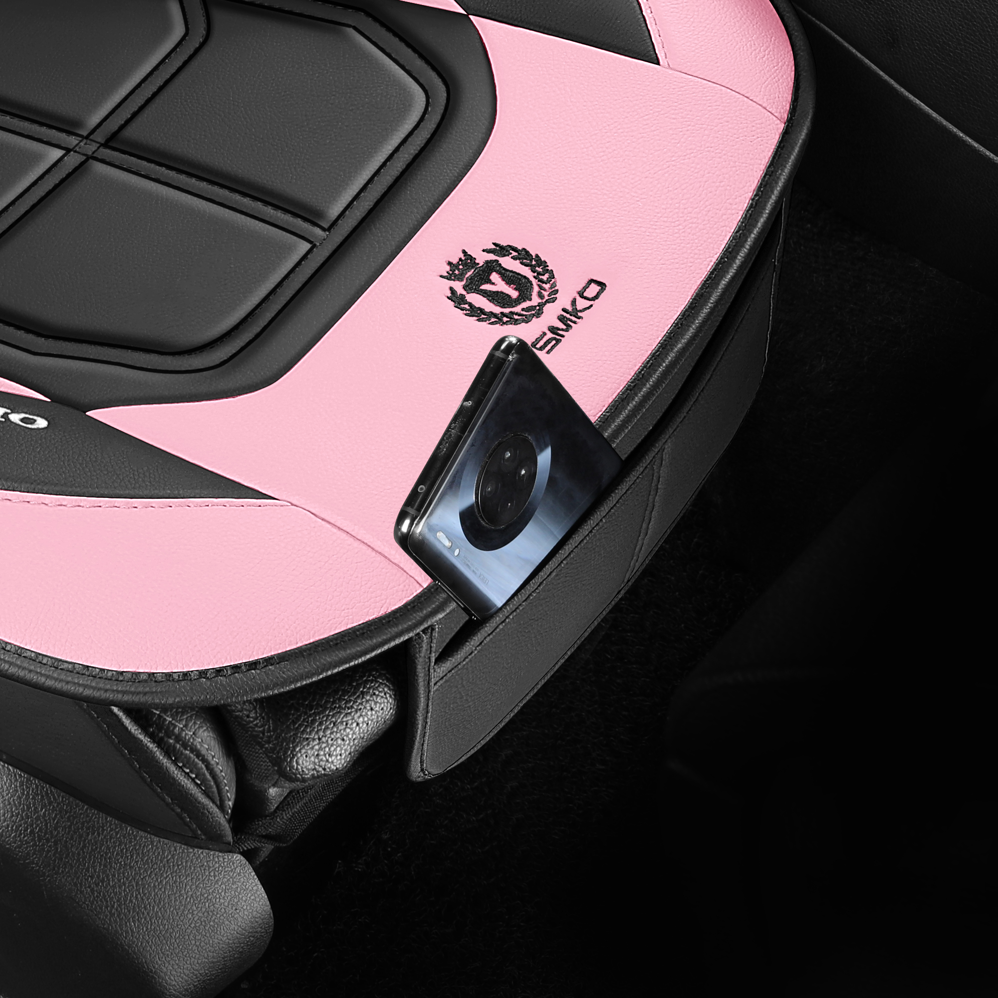 Single Square Embossed Y Lo Go Car Seat Cushion photo 5