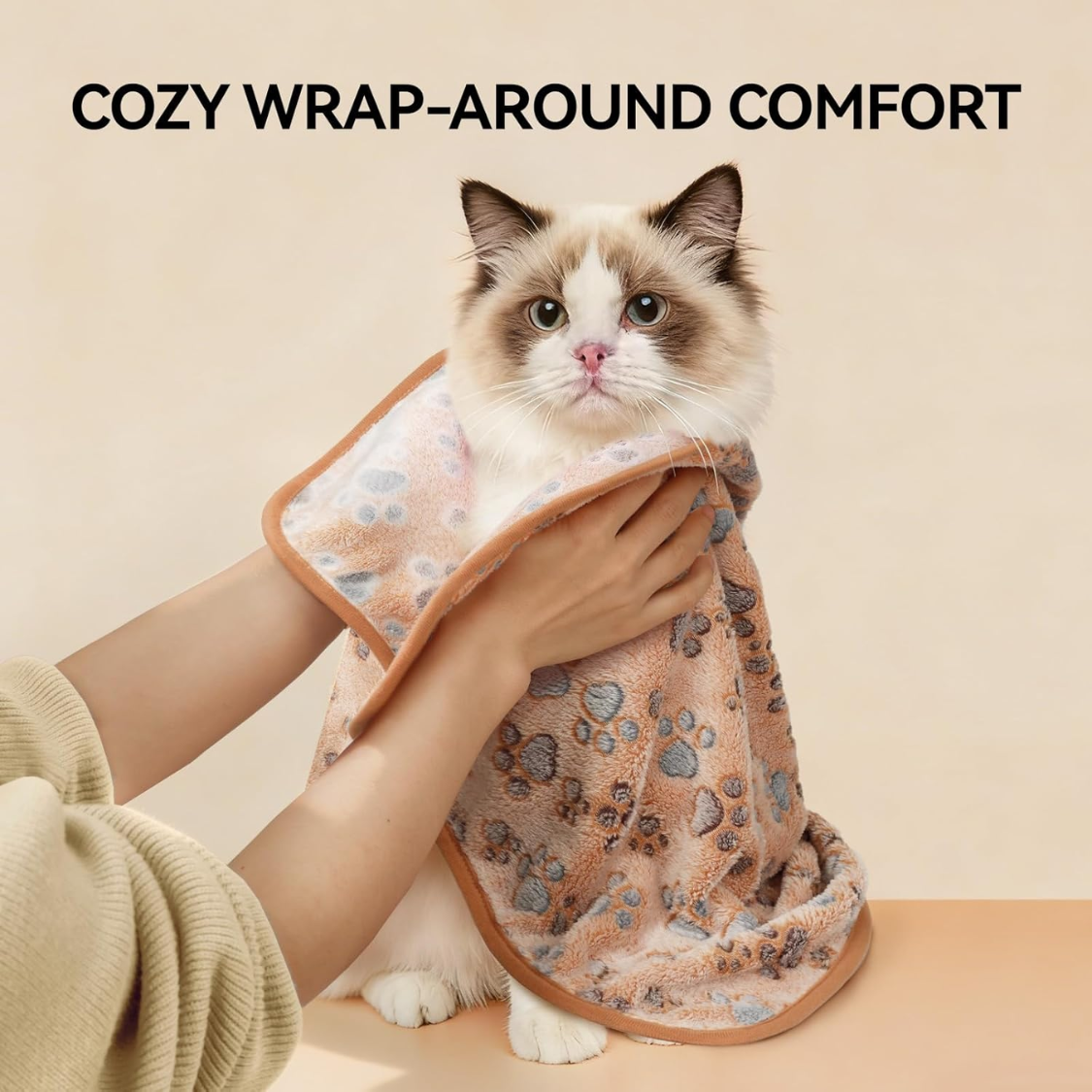 1 Pack 3 Blankets Super Soft Fluffy Premium Fleece Dog Blankets For Puppy Cat Pet Blanket Flannel Throw Warm Sleep Dog photo 2