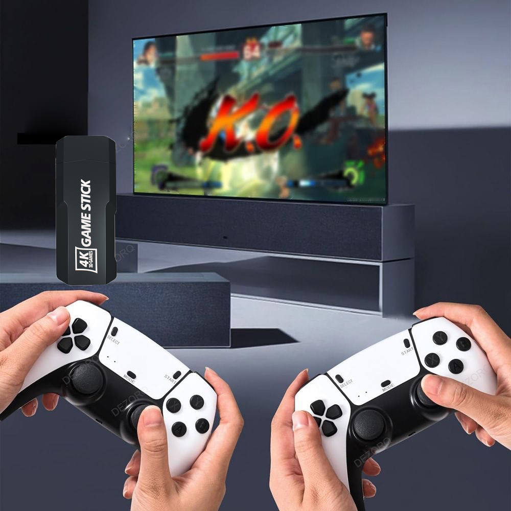 60000-4K  Retro Gaming Console W& 2 Wireless Controller TV Video Game Stick photo 4
